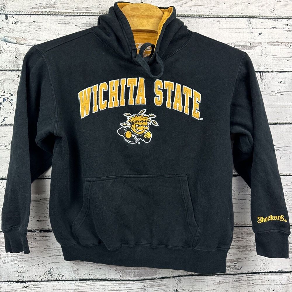 Wichita State Shockers E5 Pullover Hoodie Sweatshirt College NCAA [Size‎ Medium]